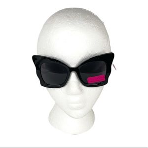 Betsey Johnson Butterfly Betsey Sunglasses, Black